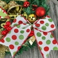 thumbnail image 2 of Christmas Decorations Wired Ribbon, Red Green Polka Dot Pattern for Gift Wrapping, Christmas Tree Decor and Holiday Wreath Making, 2 of 5