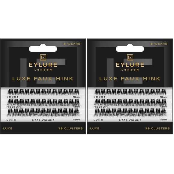 Eyelash Clusters Eylure Luxe de visón sintético Megavolume (paquete de 2)