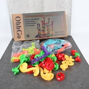 Marble Runs for Kids, 142 Pcs Marble Run Race Coaster Set, Marble Tracks Learning Toy Construction Building Blocks Set, Coaster Maze DIY Toys for Kids