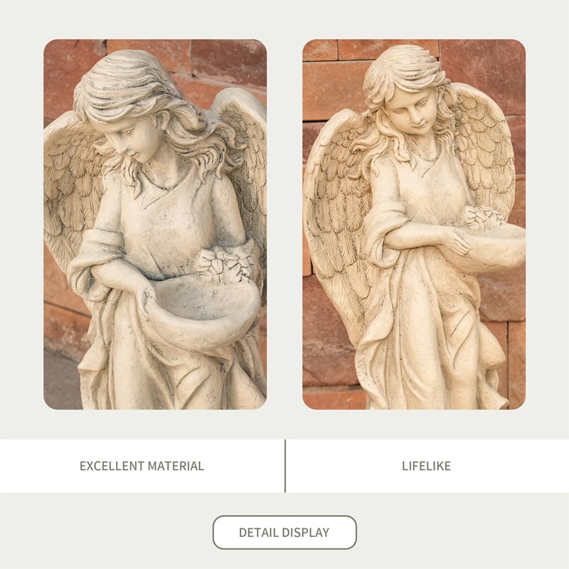 Magnesium Oxide 32.6' Tall Angel Statue Sculpture Art for Indoor Garden Outdoor