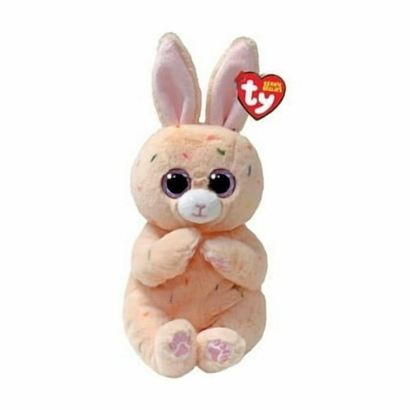 TY Beanie Babies Bellies Easter Peaches Bunny 6"" Regular Pink