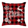 thumbnail image 3 of Pillow Covers 18 x 18 Inches Set of 4 - Xmas Series Cushion Cover Case Pillow Custom Zippered Square Pillowcase(L), 3 of 5
