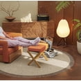 thumbnail image 5 of BAMBOOHOMIE Makeup Vanity Stool, Foldable Foot Stool for Vanity with Bamboo X Legs, Ottoman Foot Rest Chair with Small Padded, Modern Vanity Chair for Makeup Room Bedroom Living Room (Orange), 5 of 8