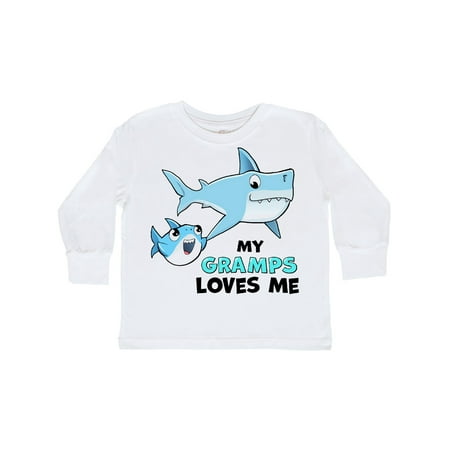 

Inktastic My Gramps Loves Me with Cute Sharks Gift Toddler Boy or Toddler Girl Long Sleeve T-Shirt