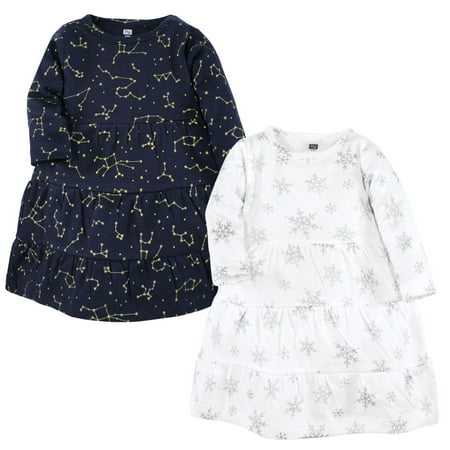 

Hudson Baby Girl Cotton Dresses Metallic Snowflake Star 9-12 Months