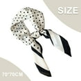 thumbnail image 4 of 70cm Polka Dots Square Scarf Neck Scarves Kerchief Neckerchief Headband for Women - black, 4 of 5