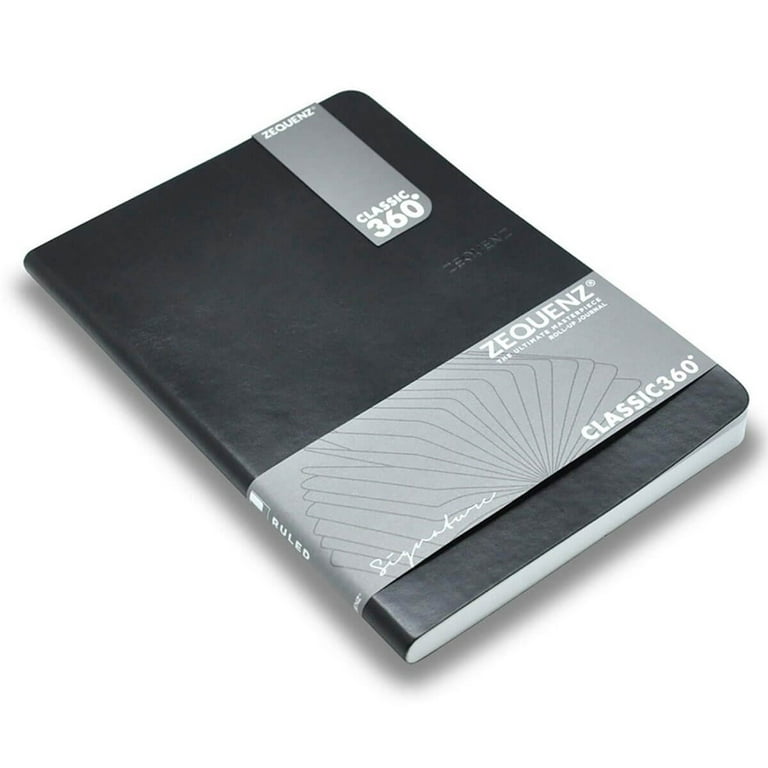 Zequenz Classic 360 Signature B6 Notebook, Squared, Black