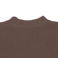 thumbnail image 5 of NAMTYQX Womens Sweaters Solid Color Relaxed Fit Womens Pullover Sweaters Warm Long-Sleeved Cute Round Neck Brown Size 3XL, 5 of 5