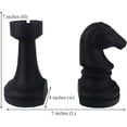 thumbnail image 4 of Decorative Bookends Chess Bookends, Black Book Ends Heavy Book Supports, Unique Bookends Decor for Office Home Desk Bookrack, 7"(L) x4(W) x7(H), 1Pair/2Piece, 4 of 6