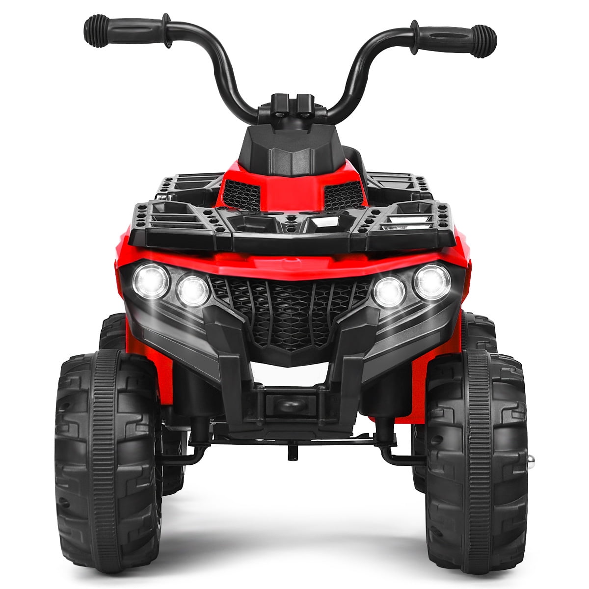 Gymax Kids Ride On Car 6V Battery Powered ATV w/4 Anti-skid Wheels Music Player Red