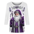 thumbnail image 5 of Womens Xmas Sweatshirts Crew Neck Blouses Tops Long Sleeve Christmas Tree Print Shirts Merry Christmas Clothes Trendy 2026 Clothe, 5 of 6