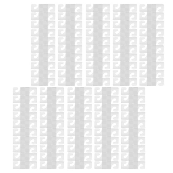 OUNONA 100pcs Self Adhesive Clear Plastic Hooks for Hanging Display at Home Office