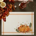 thumbnail image 7 of 2024 Placemat Thanksgiving Orange Pumpkin Leafy Farm 4/6pcs Pads Kitchen Accessories Dining Table Mat Coaster Festival Tableware, 7 of 7
