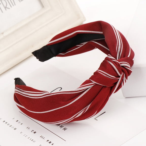 Headbands for Women Fashion Striped Print Bow Knot Hairband Women Hair Head Hoop Simple Sweetheart Hair Headband