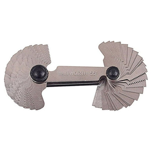 Soidarity Juego de cuchillas de regla de Metal, tornillo de calibre de tapón de rosca de de engranaje, reglas de medición plegables, Accesorios para instrumentos musicales