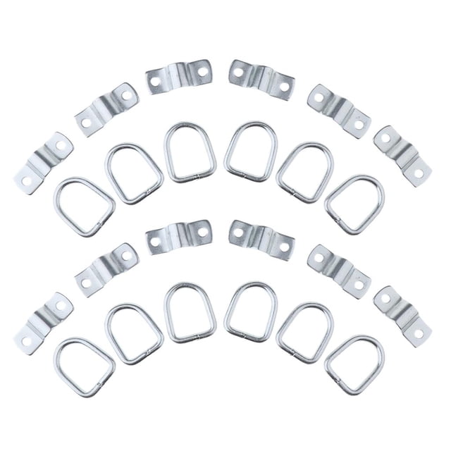 Paquete de 12 Anillos en Amarran Los s de para El Montaje Superficial de La Del Camión Del Remolque Cola Amarre del anillo en D del remolque