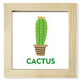 thumbnail image 1 of Cactus Vert en Pot Succulents Carré Cadre Photo Mur Présentoir de Table, 1 of 3