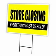 STORE CLOSING 18"x24" Yard Sign & Stake | Advertise Your Business | Stake Included Image On Front Only | Made in The USA
