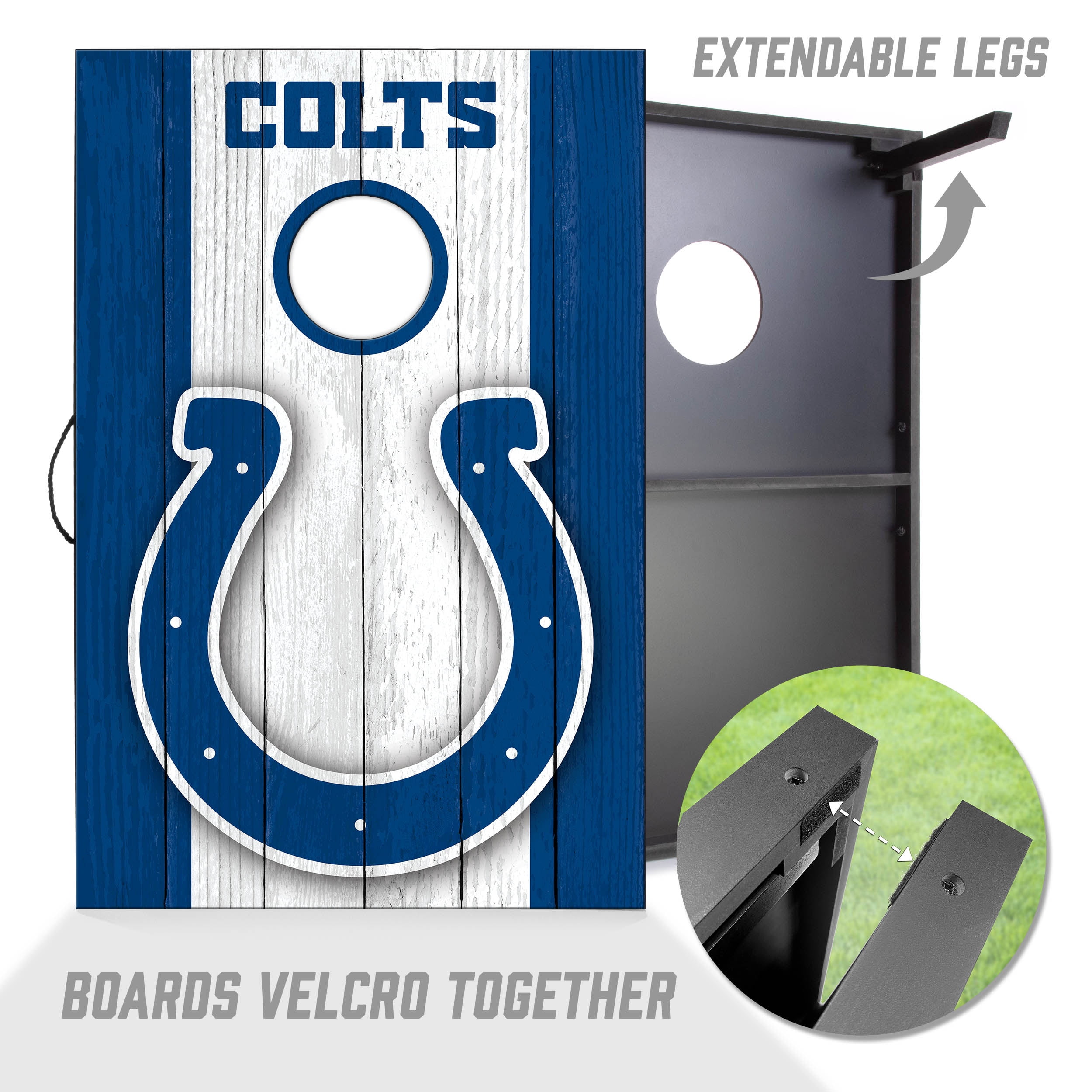 YouTheFan NFL Indianapolis Colts 2' x 3' MDF Cornhole Game