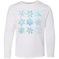 thumbnail image 3 of Inktastic Winter Snowflakes Long Sleeve Youth T-Shirt, 3 of 5