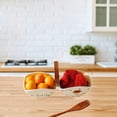 thumbnail image 1 of Cuenco divisor para ensalada de frutas, cuenco con dos compartimentos, cuenco decorativo moderno y pastoral para servir, cuenco dividido para barbacoa Amarillo, 1 of 8