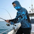 thumbnail image 6 of BiZtdJrK Men's Long Sleeve Fishing Hoodie UPF 50+ Sun Protection Shirt with Gaiter and Thumb Holes Sky Blue XXXL, 6 of 9