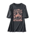thumbnail image 4 of Trendfront Womens Summer Crew Neck Short Sleeve Tops Oversized Western Cowboy Graphic Tees Pattern Printed Retro Style T-Shirts, 4 of 4