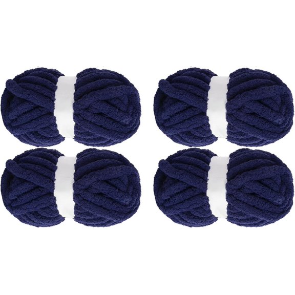 Chunky Yarn for Crocheting 1/2/4 Pack, Fluffy Jumbo Chenille Yarn, Super Soft Plush Yarn for Hand Woven DIY Crafts, Giant Thick Fuzzy Yarn for Hand Knitting (27 yds,8 oz Each Skein)
