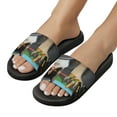 thumbnail image 5 of GZHJMY Stylish Slides for Women Men, The Multi Colored Cat Is Driving A Red Car Soft Flexible Slip-on Sandals Slippers, 5 of 7
