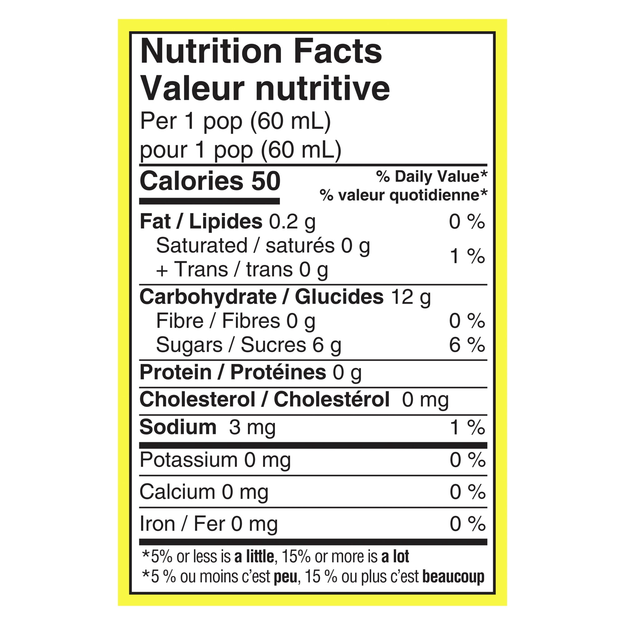 Popsicle SpongeBob SquarePants Ice Pops, 6 x 60 mL