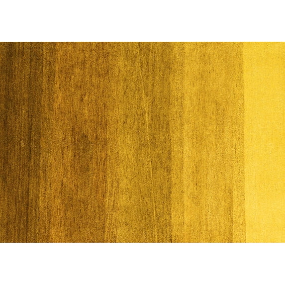 Ahgly Company Indoor Rectangle Abstract Yellow Modern Area Rugs, 4' x 6'