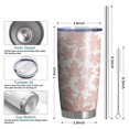 thumbnail image 6 of 20oz Tumblers Fall Leaves Stainless Steel Vacuum Insulated Double Wall Travel Tumbler Cups Mug with Lid and Straw,Cleaning Brush for Cold & Hot Drinks, 6 of 7