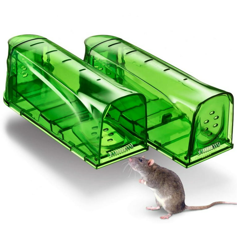 Original Humane Mouse Traps, Easy to Set, Kids/Pets Safe, Reusable for Indoor/Outdoor Use, for Small Rodent/Voles/Hamsters/Moles Catcher That Works
