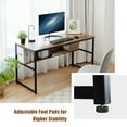 thumbnail image 6 of Costway 55'' Industrial Computer Desk  w/ Storage Shelf  Adjustable Foot Pads Home Office, 6 of 11