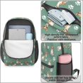 thumbnail image 4 of Chihuahua and Dog Paw Print Green 17" School Backpacks for Teens,Waterproof Oxford Fabric,S-Shape Padded Straps for School,Travel,Hiking,Camping, 4 of 6