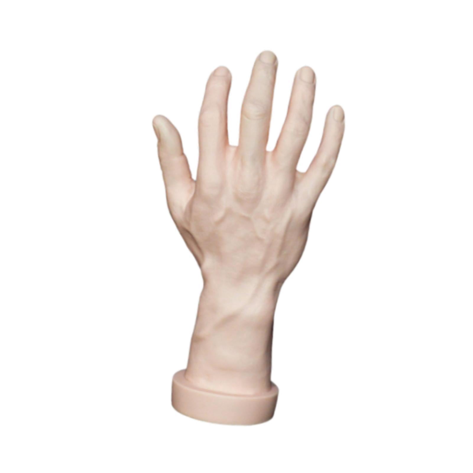 Serenable Hand Model Jokes Toy Lifelike,Photo Props,Fake Hand Mannequin Hand for Cosplay Decoration Jewelry Display Party Nail Training skin