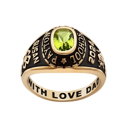 Order Now for 2025 Graduation, Freestyle Class Rings Petite Classic Yellow Celebrium Birthstone Class Ring, Celebrium