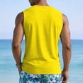 thumbnail image 4 of Mens Tank Tops Casual Stylish Sleeveless V Neck Tank Top Summer Wide Shoulder Strap Sports Running Basketball Classic Fit Vest Yellow S, 4 of 8