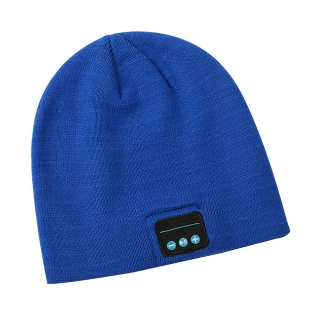 Gorro de punto unisex con Bluetooth 5.0 para hombre, mujer, deportes al aire libre, música inalámbrica, gorro de manos libres, azul Inevent DZ4000-03