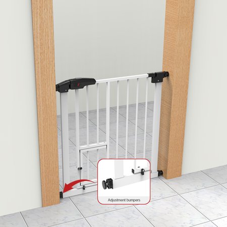 Barriere De Securite Pour Bebe D Escaliers Clotures Metalliques De Couloir A Fermeture Automatique A Montage Par Pression Avec Double Fonction De Verrouillage Walmart Canada