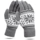 thumbnail image 1 of Women Knitted Gloves TouchScreen Winter Snow Flower Printing Warm Mittens Unisex, 1 of 5