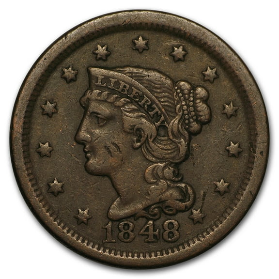 1848 Large Cent VF