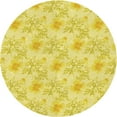 thumbnail image 1 of Ahgly Company Machine Washable Indoor Round Transitional Golden Brown Yellow Area Rugs, 7' Round, 1 of 7