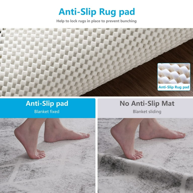 Gorilla Grip 2x4-Feet Non-Slip Area Rug Pad for Hard Floors