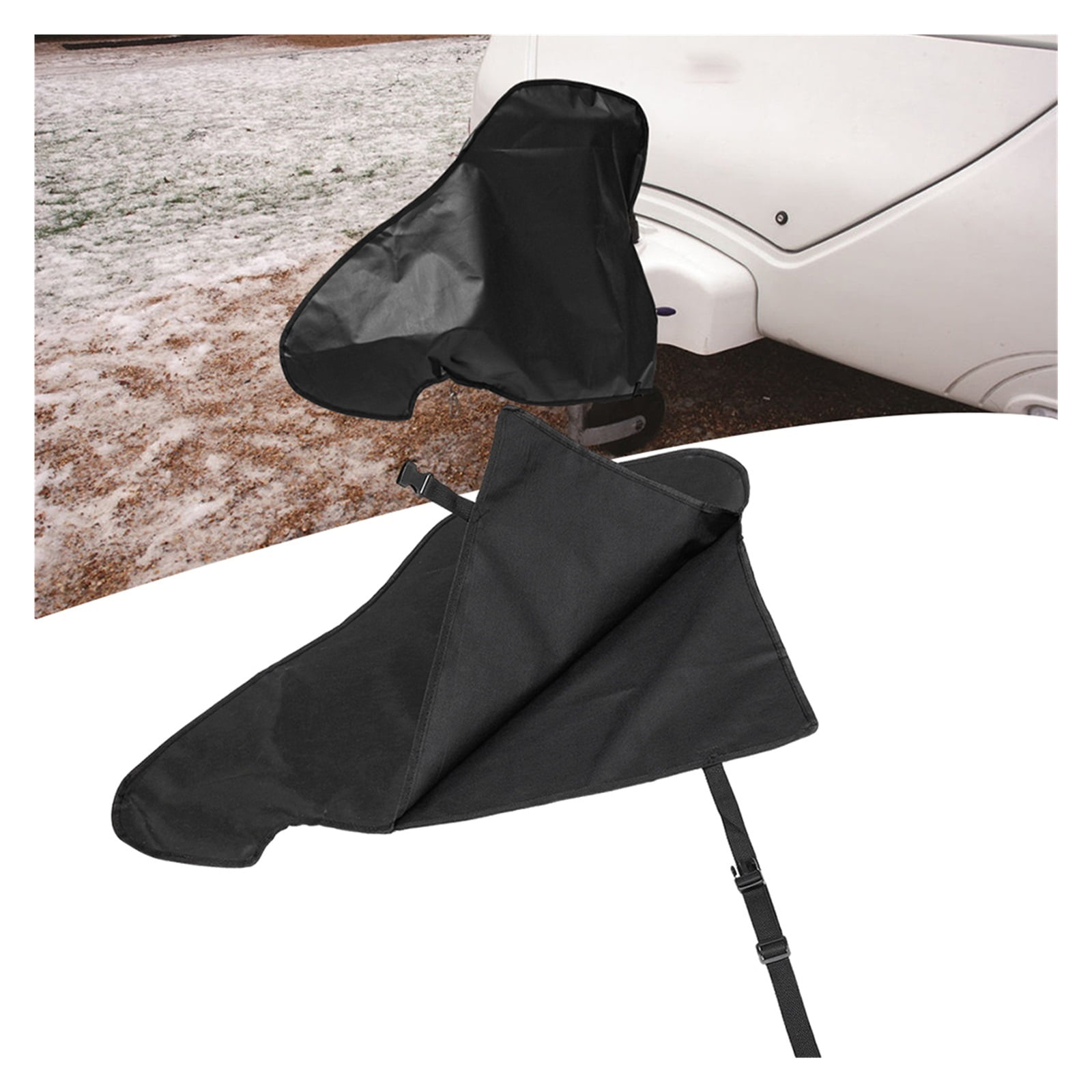 RV Caravan Trailer Towing Cover Waterproof Rain Snow Dust Protection Cover with Buckle strap UV-Blockage RV Towing Hitch Cover ,Rv Camper Accessories
