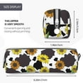 thumbnail image 3 of Naloa Sunflowers Country Leather Pencil Case, Makeup Pouch, Zipper Pouch for Daily Essentials, Storage Organizer, Cosmetics and Stationary Bag, 3 of 7