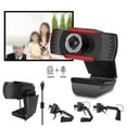 thumbnail image 1 of USB Web Camera HD Computer Camera Webcams Built-In Sound-absorbing Microphone Black 720P, 1 of 4