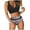 A-Black234, variant on Women's Retro Push Up Two Piece Swimsuit High Waisted Ruched Print Bikini Tankini Set