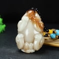 thumbnail image 5 of Honey Color Pixiu Figurine Carved Stone Wealth Beast Handheld Feng Shui Decor for Home Office or Gift Ornament, 5 of 9