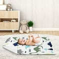 thumbnail image 2 of Sweet Jojo Designs Mod Dinosaur Blue Green and Grey Baby Security Blanket, 2 of 3